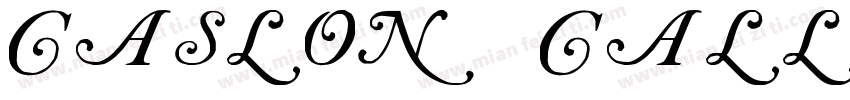 Caslon Calligraphic Initials字体转换